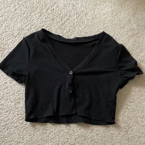 Button Up Crop Top